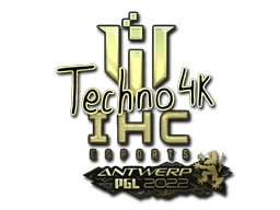 Techno4K (Gold) | Antwerp 2022 sticker