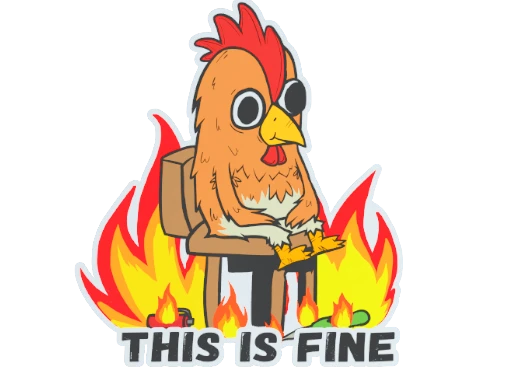 This Is Fine sticker