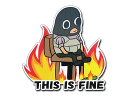 This Is Fine sticker