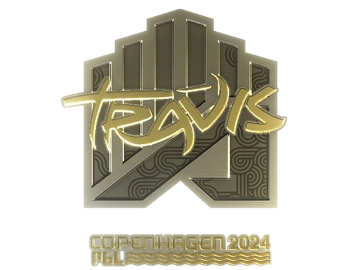 TRAVIS (Gold) | Copenhagen 2024 sticker