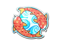 Twin Koi sticker