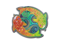 Twin Koi sticker