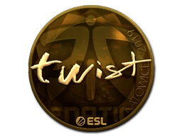 twist (Gold) | Katowice 2019 sticker