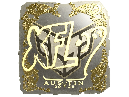 xfl0ud (Gold) | Austin 2025 sticker