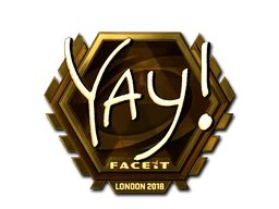 yay (Gold) | London 2018 sticker