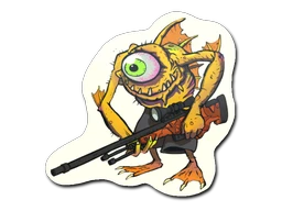 Yellow Cyclawps sticker