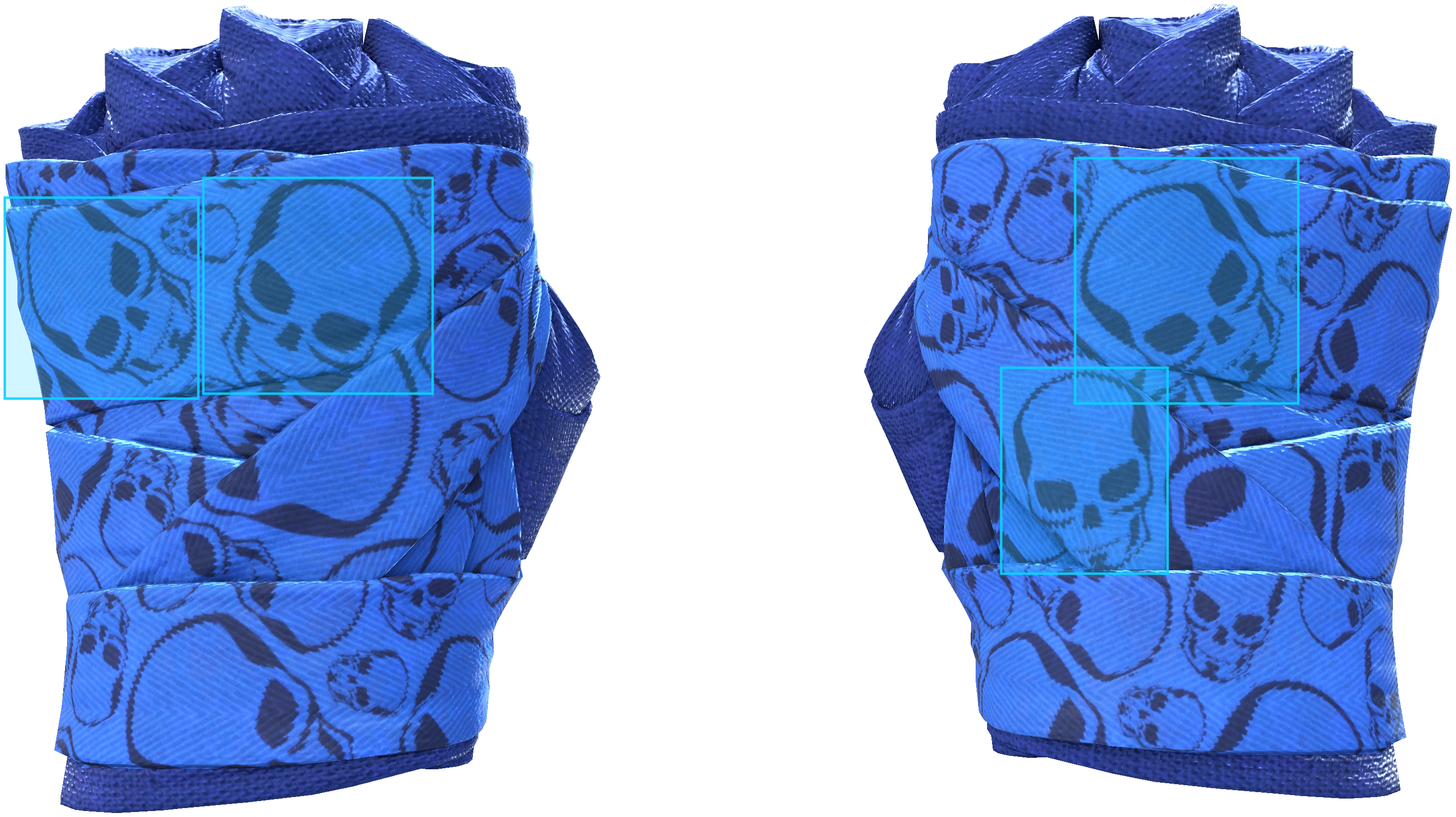 Pattern preview for HAND WRAPS | HAND WRAPS COBALT SKULLS