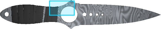 Pattern preview for SKELETON | SKELETON KNIFE DAMASCUS STEEL