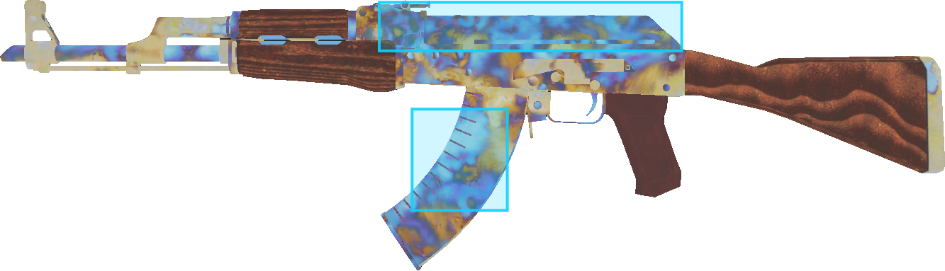 Pattern preview for AK-47 | AK-47 CASE HARDENED