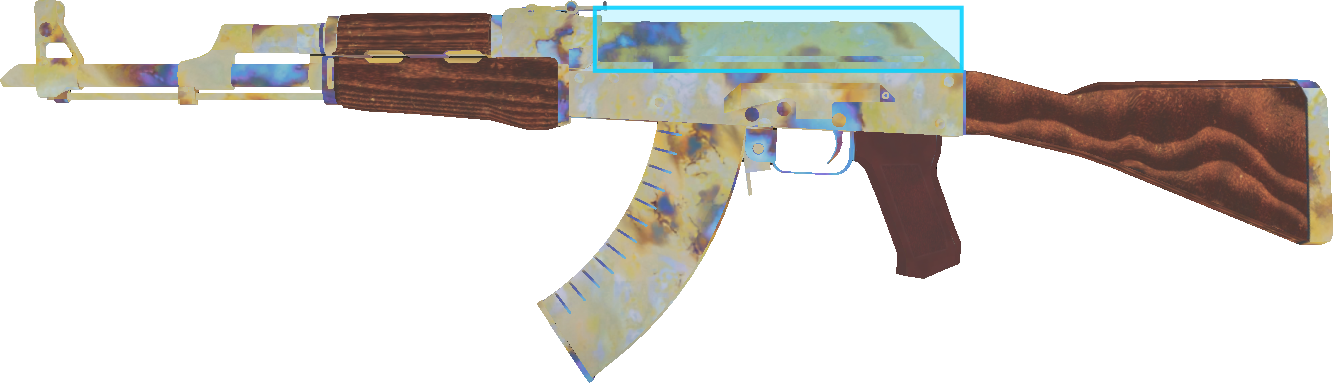 Pattern preview for AK-47 | AK-47 CASE HARDENED