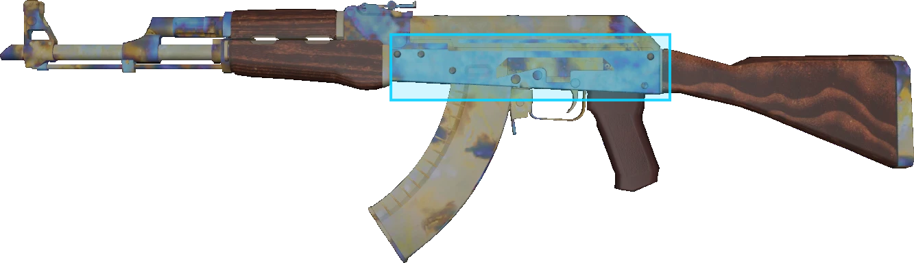 Pattern preview for AK-47 | AK-47 CASE HARDENED