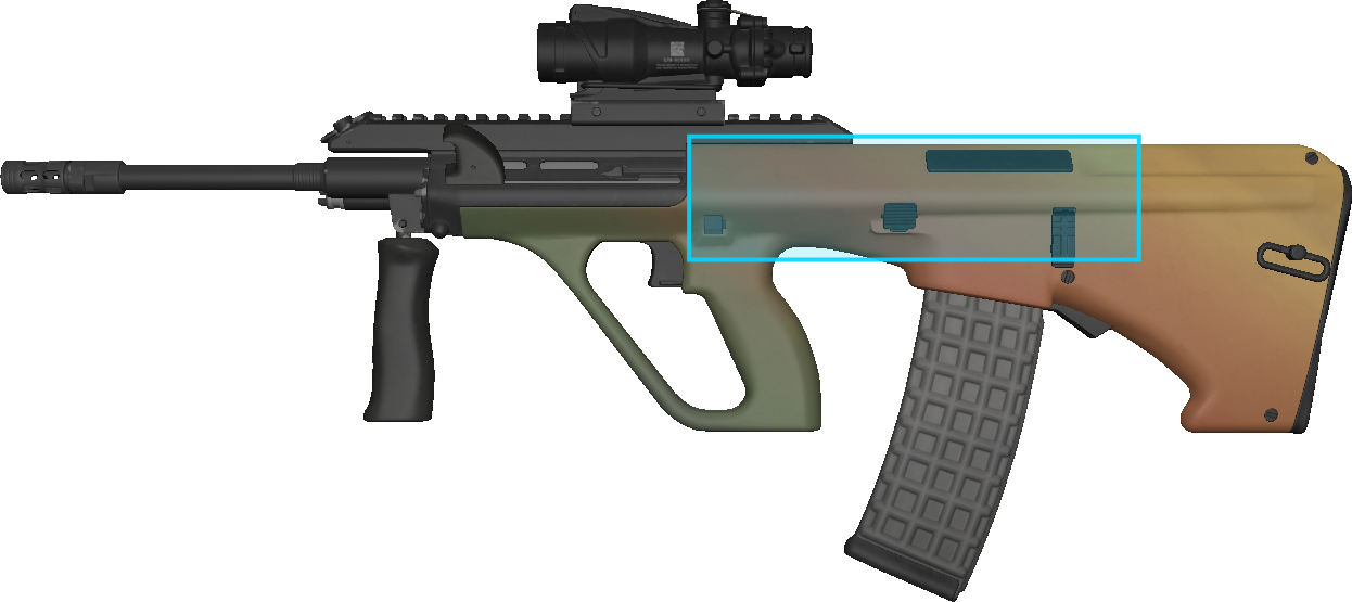 Pattern preview for AUG | AUG AMBER FADE