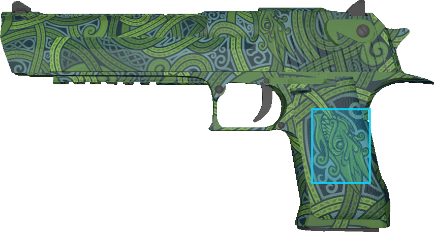 Pattern preview for DESERT EAGLE | DESERT EAGLE EMERALD JORMUNGANDR