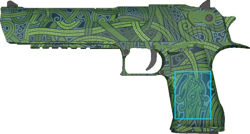 Pattern preview for DESERT EAGLE | DESERT EAGLE EMERALD JORMUNGANDR