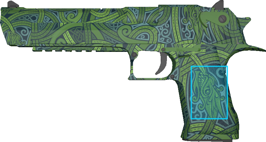 Pattern preview for DESERT EAGLE | DESERT EAGLE EMERALD JORMUNGANDR