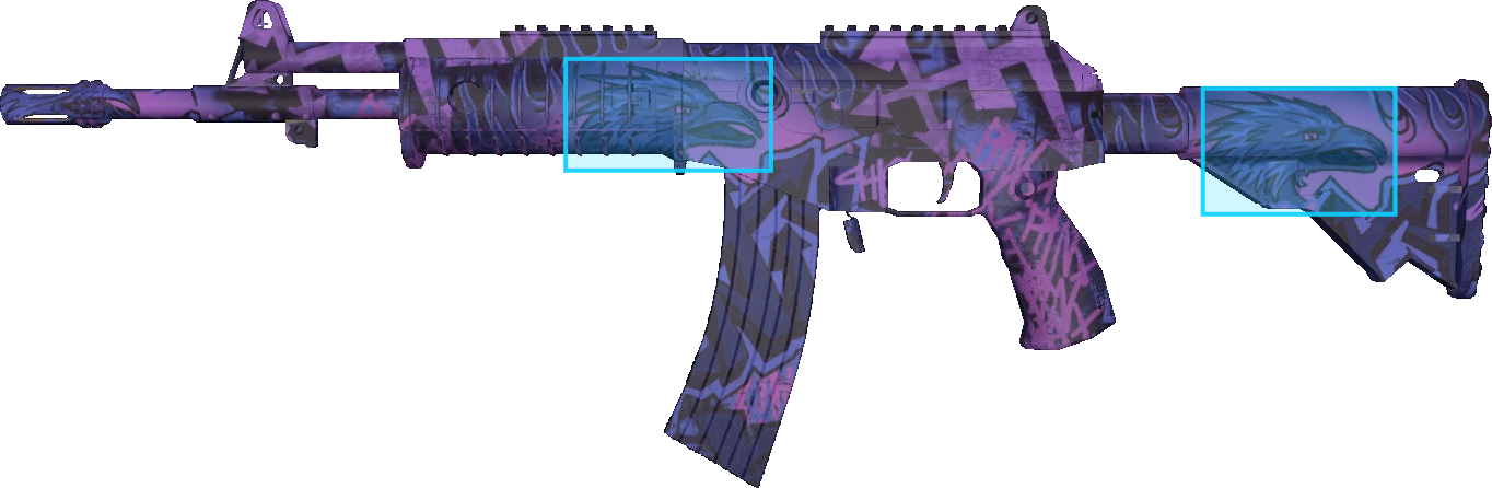 Pattern preview for GALIL AR | GALIL AR PHOENIX BLACKLIGHT