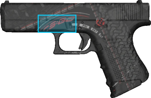 Pattern preview for GLOCK-18 | GLOCK-18 RED TIRE