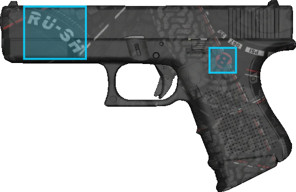Pattern preview for GLOCK-18 | GLOCK-18 RED TIRE