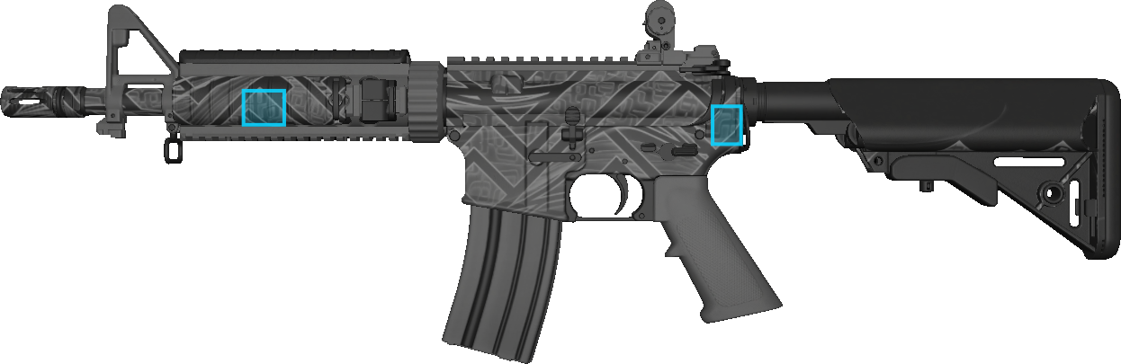 Pattern preview for M4A4 | M4A4 AEOLIAN DARK