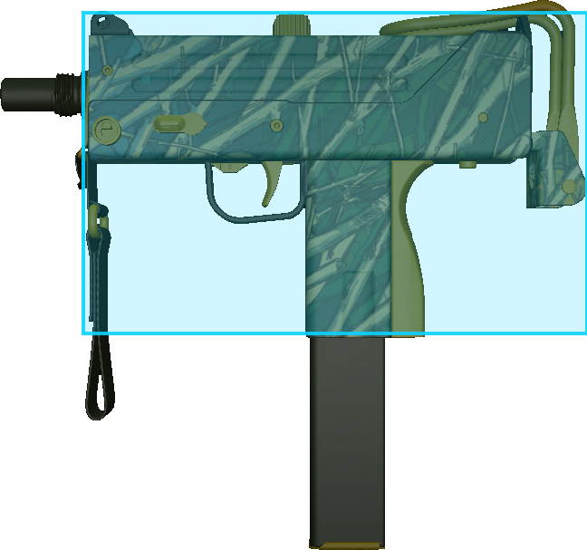 Pattern preview for MAC-10 | MAC-10 POPLAR THICKET