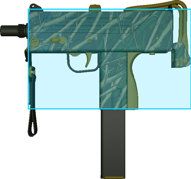 Pattern preview for MAC-10 | MAC-10 POPLAR THICKET