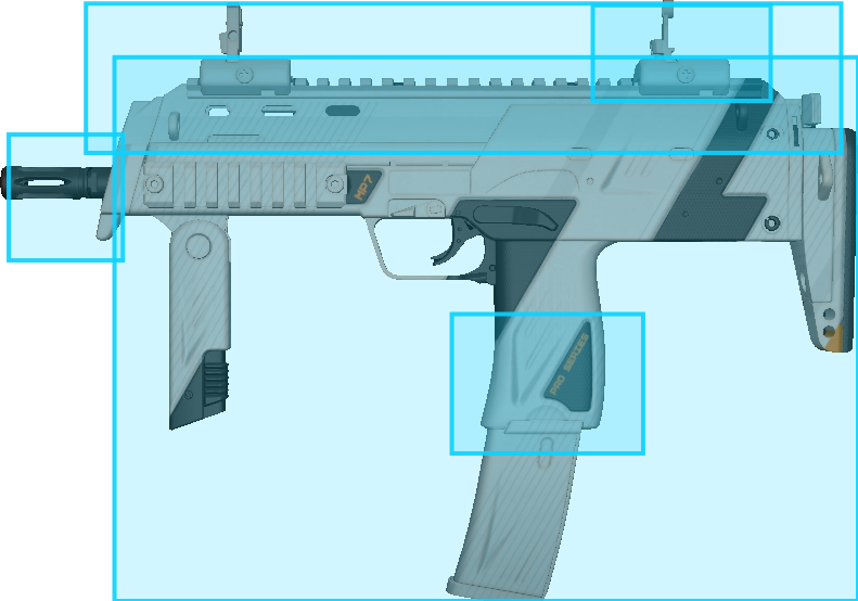 Pattern preview for MP7 | MP7 AMBERLINE