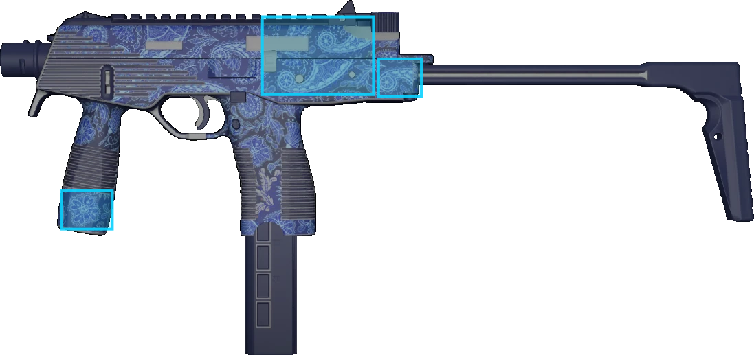 Pattern preview for MP9 | MP9 COBALT PAISLEY