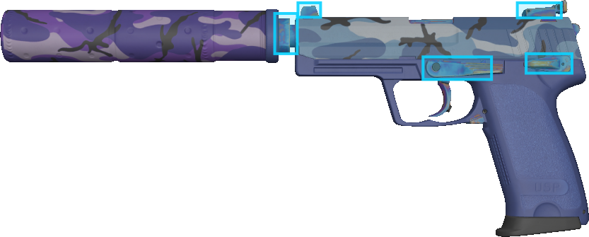 Pattern preview for USP-S | USP-S ALPINE CAMO