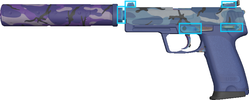 Pattern preview for USP-S | USP-S ALPINE CAMO