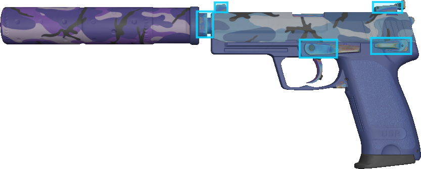 Pattern preview for USP-S | USP-S ALPINE CAMO