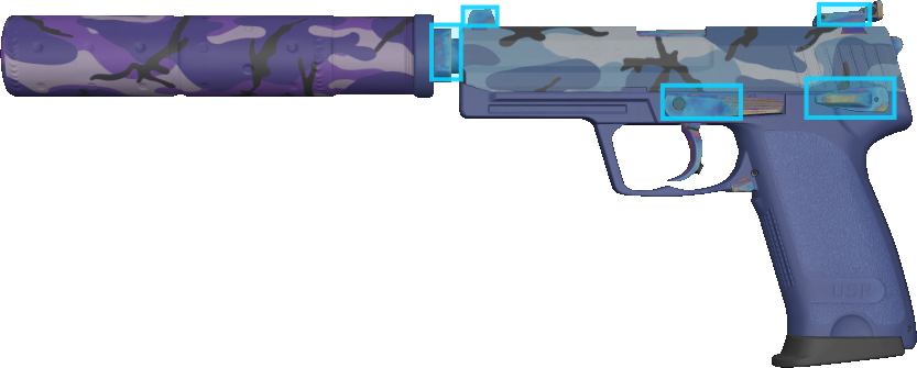 Pattern preview for USP-S | USP-S ALPINE CAMO