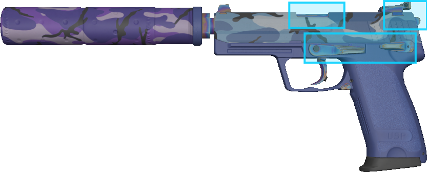 Pattern preview for USP-S | USP-S ALPINE CAMO