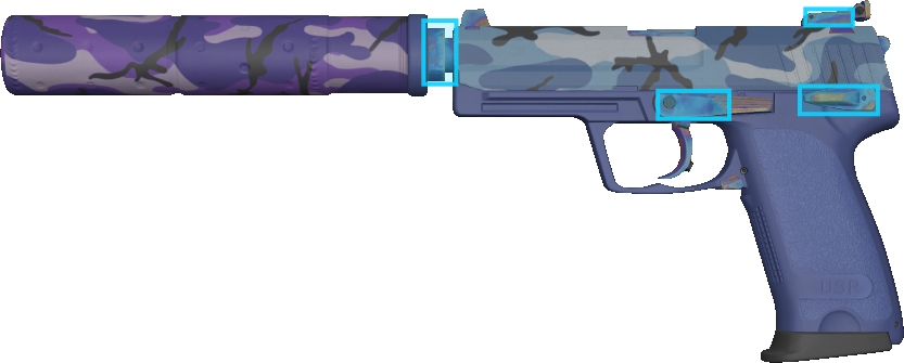 Pattern preview for USP-S | USP-S ALPINE CAMO