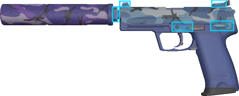 Pattern preview for USP-S | USP-S ALPINE CAMO
