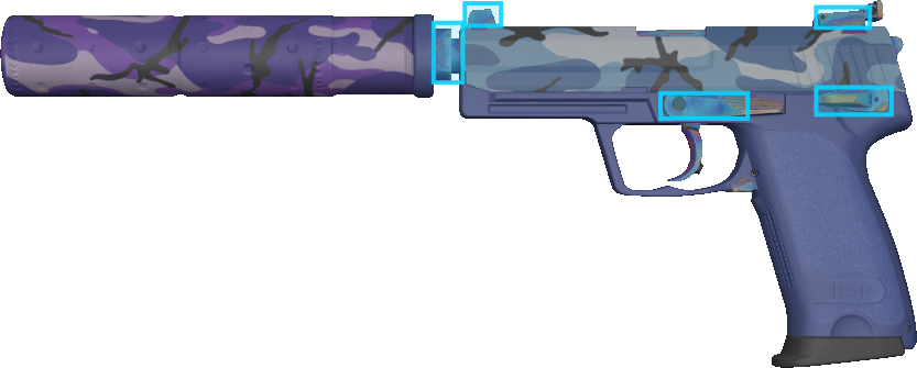 Pattern preview for USP-S | USP-S ALPINE CAMO