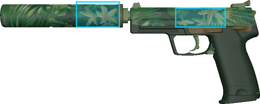 Pattern preview for USP-S | USP-S TROPICAL BREEZE
