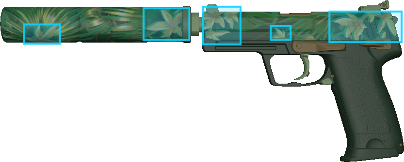 Pattern preview for USP-S | USP-S TROPICAL BREEZE