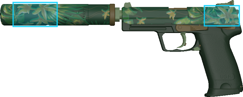 Pattern preview for USP-S | USP-S TROPICAL BREEZE