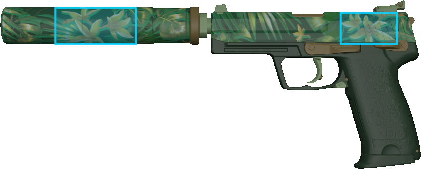 Pattern preview for USP-S | USP-S TROPICAL BREEZE