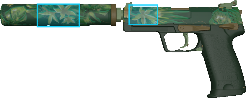 Pattern preview for USP-S | USP-S TROPICAL BREEZE